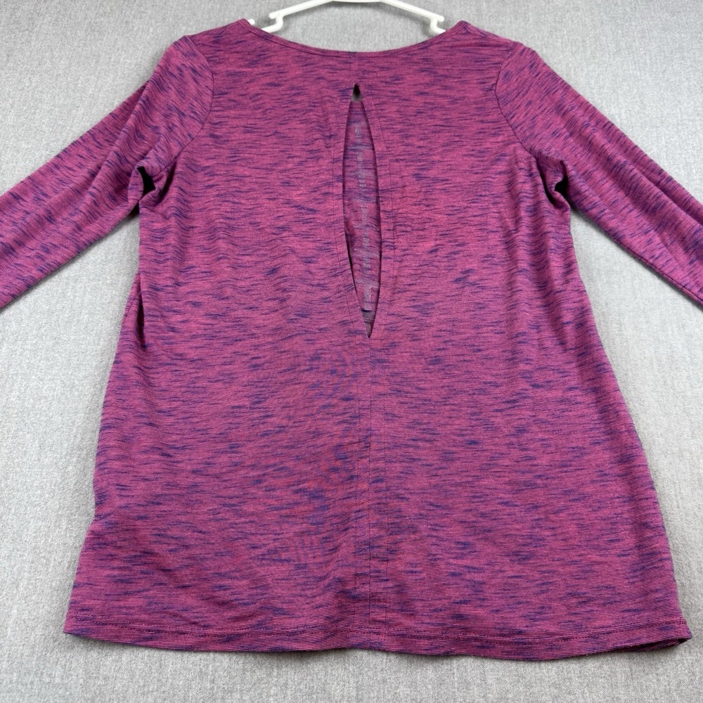 EVcR Active Women's Exercise‎ Top Raspberry Pink Open Back Large - Picture 7 of 8